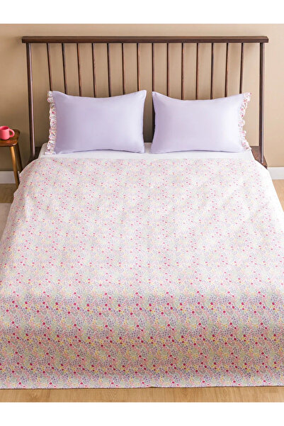 LC Waikiki HOME Karışık Çiçek Desenli Pamuklu Çift Kişilik Pike Seti 200x220 cm