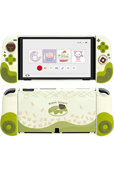 GeekShare حافظة حماية لجهاز Switch OLED، حافظة رفيعة، غلاف حماية من السيليكون الناعم القابل للفصل