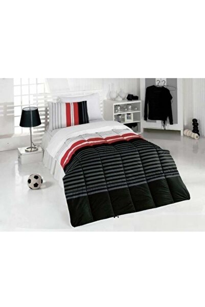 Kristal %100 Pamuk Ranforce Tek Kişilik Uyku Seti-Sport Siyah Beyaz