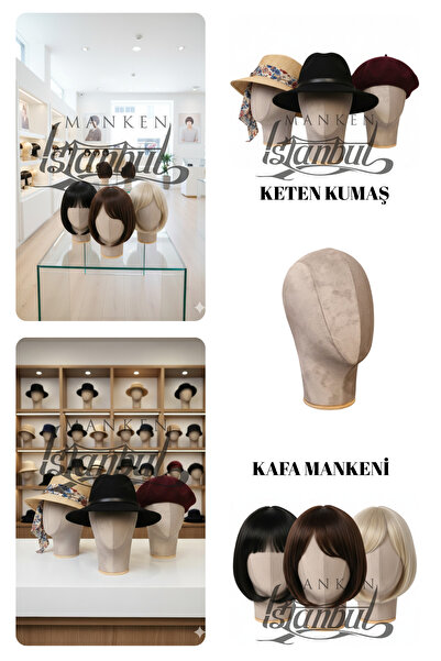 Manken İstanbul Estetik Tasarımlı Kafa Manken – Şapkalar İçin Özel Stand