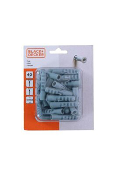 Black&Decker 40-Piece Heavy Duty Wall Plugs 10 x 50mm