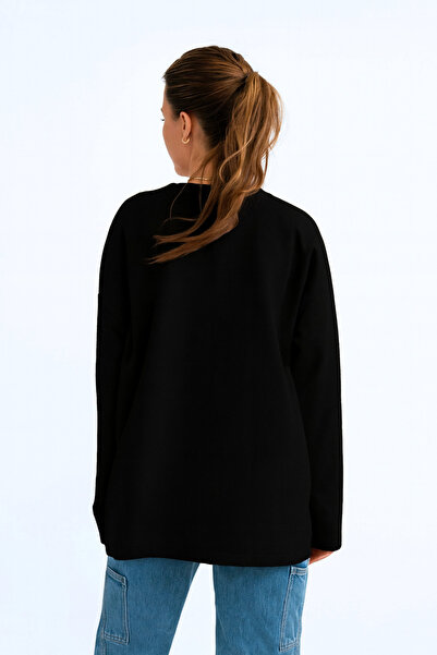 GUARAZ Γυναικείο μπλουζάκι με μακρυμάνικο λαιμόκοψη από 100% βαμβάκι, άνετο και χαλαρό