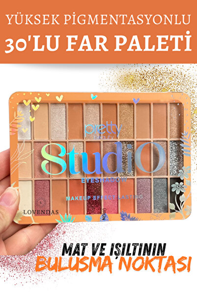 Lovendas لوحة ظلال العيون من ستوديو 30، ألوان مطفية ولامعة ذات تصبغ كثيف