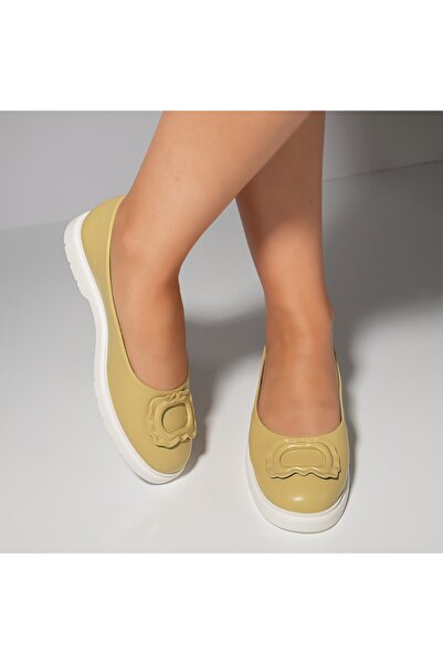 Modlet.ro Women's yellow ballerinas MOD11657