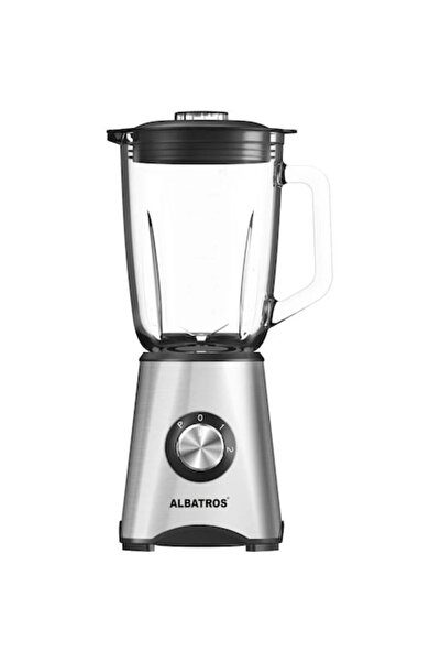 ALBATROS Blender BM703A, 700 W, 2 viteze + funcție Pulse, bol de sticlă de 1,5 l, finisaj din oțel inoxidabil