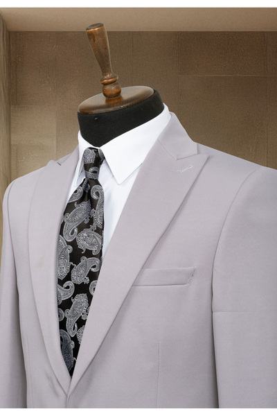 Sergio Menswear Gray Italian Style Slim Fit Men's Blazer Jacket