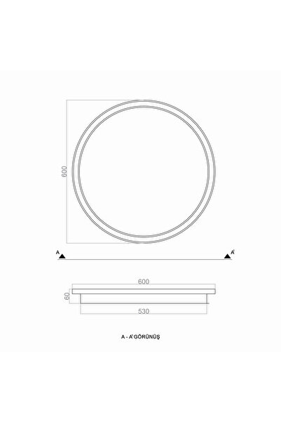 voxlamp lighting solutions Plafonyer Led Avize Ahşap 60 Cm