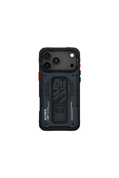 Skinarma iPhone 17 Pro Uyumlu Kılıf Desenli Airbag Tasarımlı Standlı Aegis Ka...