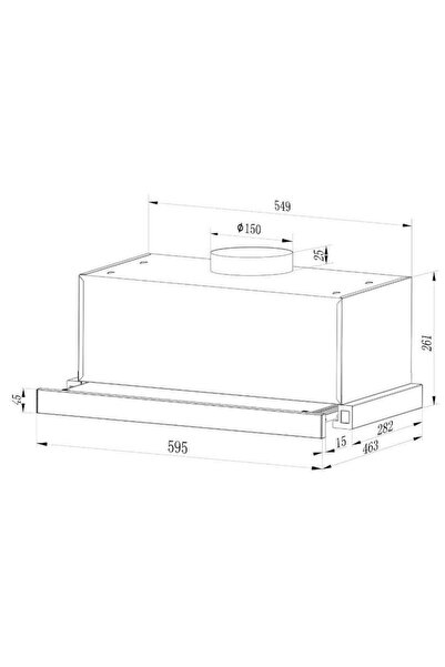 Samus Hotă telescopică încorporată HS6060TX, 1 motor, Putere absorbtie 320-600 m3/h