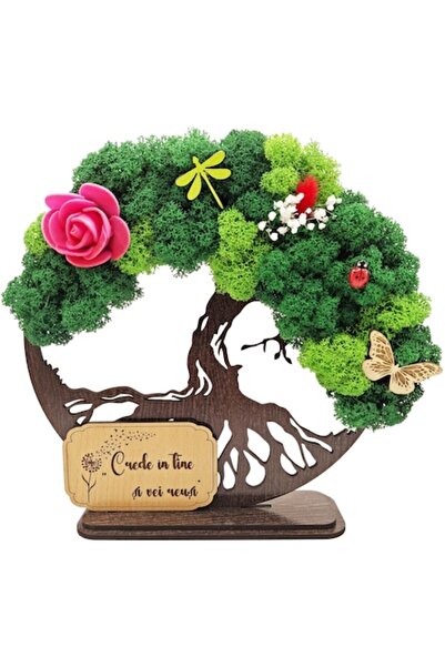 OEM Panou decorativ - Arborele Vieții cu mușchi stabilizat și accente decorat...