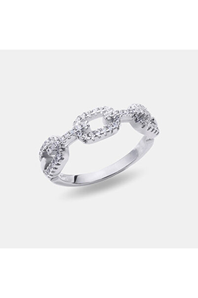 HAVANA JEWELLERY Inel CHAIN din Argint 925 si Cristale Swarovski
