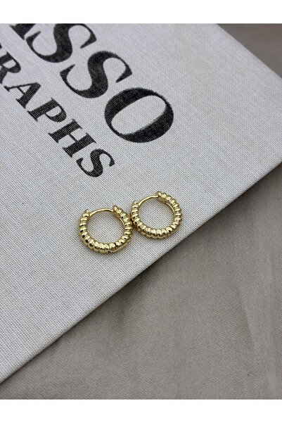 Hedef Bijuteri Xuping Gold Renk Burgulu Halka Model Küpe