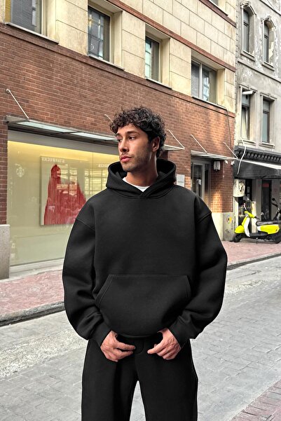 Flaw Wear Βασικό Φούτερ με Κουκούλα Μαύρο