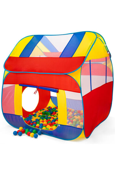 KIDUKU Cort de joaca copii XXL + 300 bile colorate, Kiduku, KZ-011