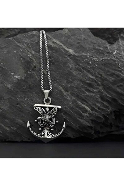 sarıyer silver قلادة فولاذية على شكل نسر بتصميم أنيق مناسبة للاستخدام اليومي