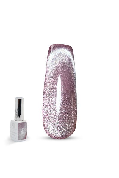 global fashion طلاء أظافر جل عيون القطة سنو وايت ثلاثي الأبعاد - 15 مل، جل لا...