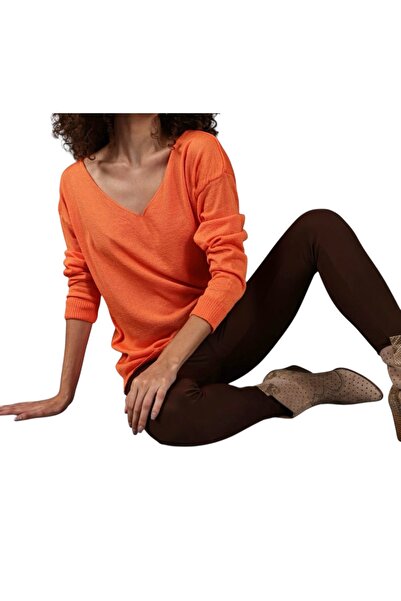 PHUTİ COLLECTION Merserized V-Neck Sweater