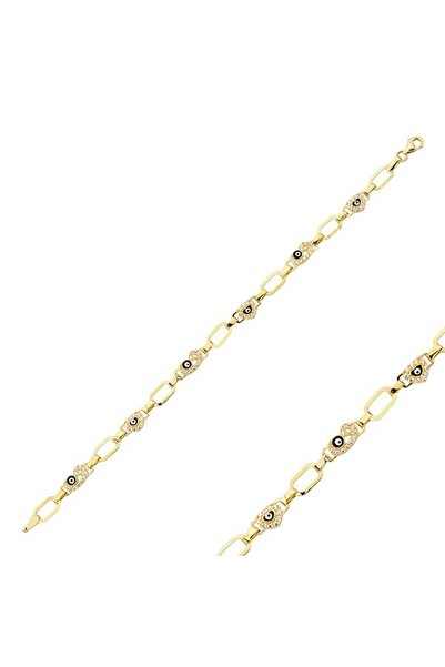 Pirnus Diamond Altın Nazar Boncuğu Bileklik