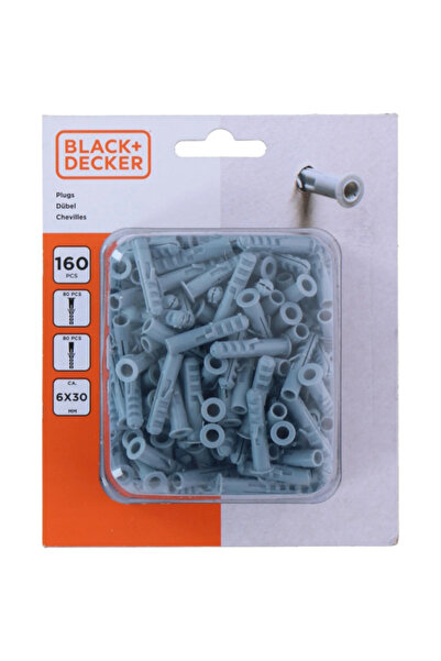 Black&Decker 160-Piece Heavy Duty Wall Plugs 6 x 30mm
