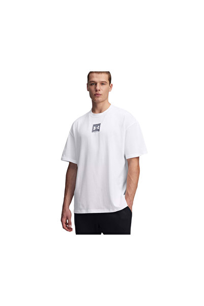 Under Armour Ανδρικό μπλουζάκι casual Ua M Hw Os Sm Box Ss 1386803-101 Λευκό