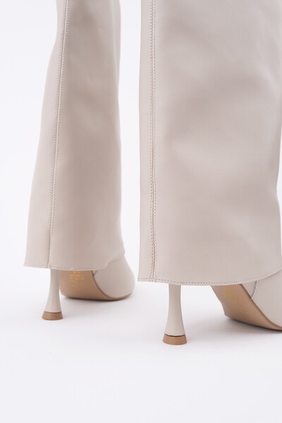 MUGGO Mi̇lena Pointed Toe Thin Heeled Women's Boots