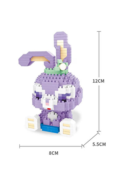 Innovium ™ Building Set - Little Purple Rabbit, 452 ABS Pieces, 16.5×4.5×11.5 cm