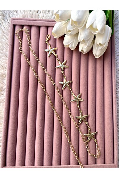 Gleemy accesories Gold deniz yıldızı figürlü Vücut & Bel & Elbise & Pantolon ...