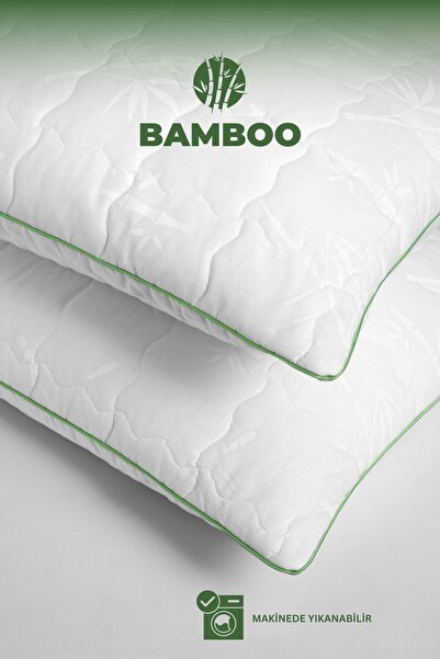 evdehome 1 Adet %100 Bamboo Yastık | Fermuarlı | Yıkanabilir | 50x70cm