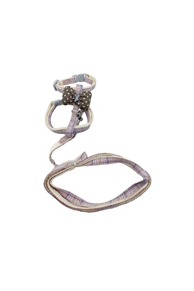 Doty Ham cu lesă pentru câini sau pisici de talie mică, cu fundă roz, dimensi...