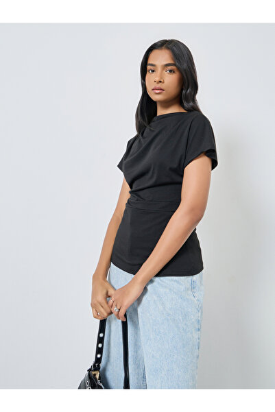 Take Two By Styli Solid Regular Fit Knitted T-Shirt