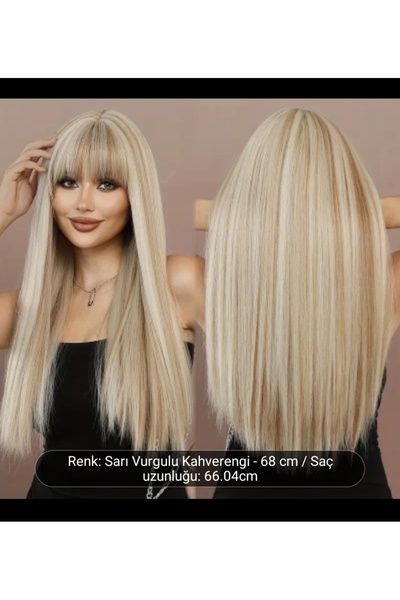 Handmadesi Ultra gür ısıya dayanıklı tam peruk takma saç postis yeni ürün