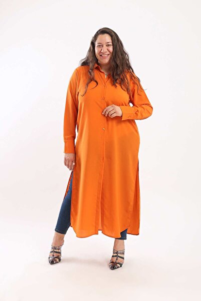 CARINA Fitted Solid Long-Sleeve Shirt