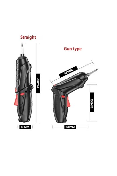 stuffix Set surubelnita electrica wireless 50W, reincarcabila, 48 accesorii, cutie depozitare, negru