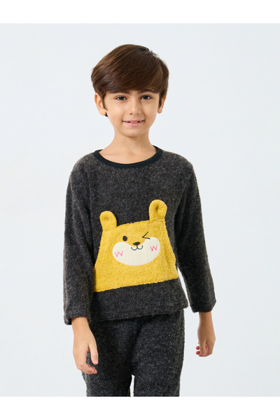 Take Two By Styli Boys Graphic Polar Fleece Top and Pyjama Set