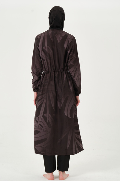 buybox Seamodest Top Patterned Long Hijab Swimsuit - Smtd255005