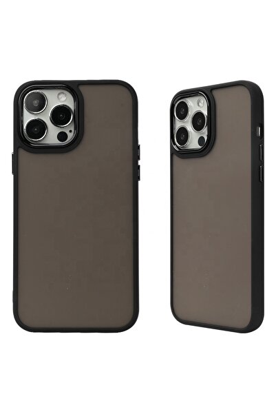 OSG iPhone 14 Pro Max Uyumlu Mat Çelik Çerçeve Koruma Premium Telefon Kılıfı