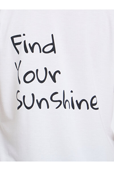 Take Two By Styli Find Your Sunshine Slogan Print Oversize T-Shirt