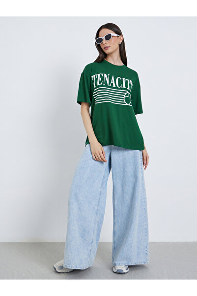 Take Two By Styli Slogan Print Oversized T-Shirt