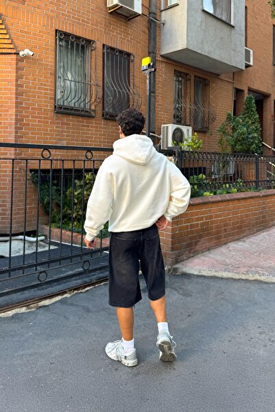 Flaw Wear Premium Fabric 450 Gsm Ecru Basic Oversize Hoodie