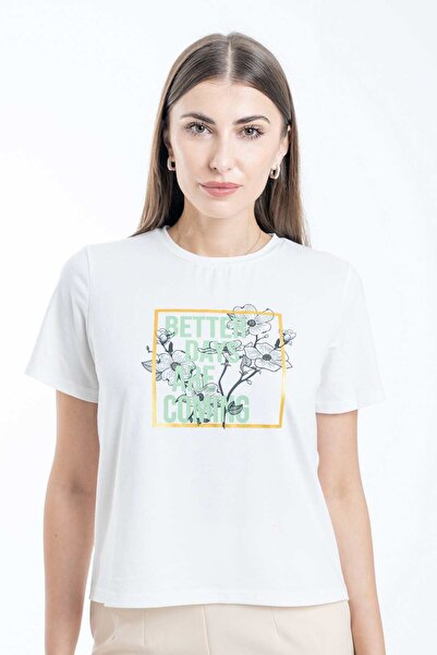 mica Graphic Print Short Sleeve Top