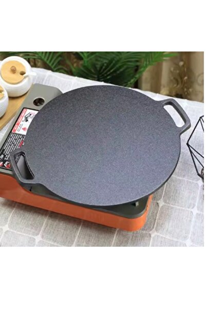 stuffix Japanese round grill plate with handles, non-stick, multilayer, diameter 32 cm, black