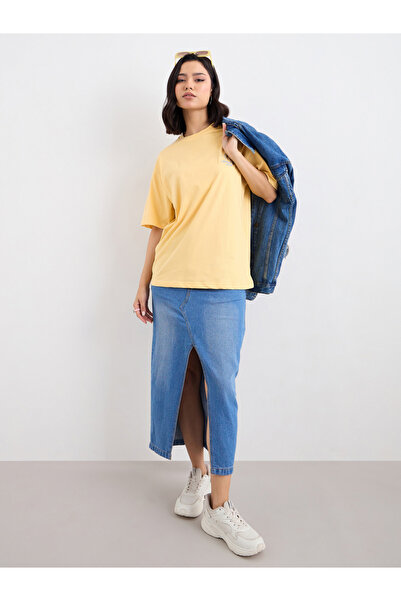 Styli Embroidered Detail Oversized T-Shirt