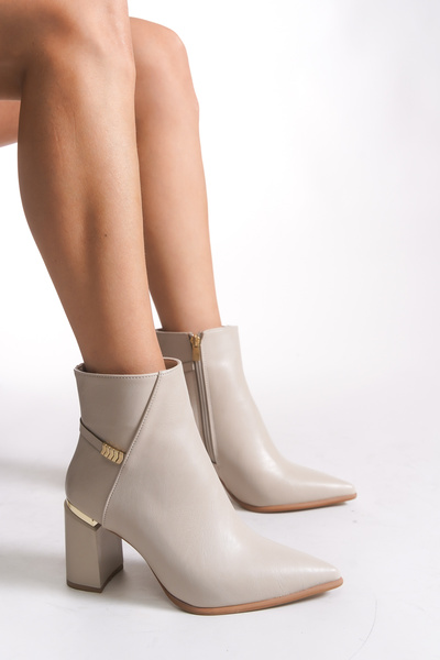 Riccon Γυναικείες μπότες με μυτερή μύτη 0012060 Μπεζ