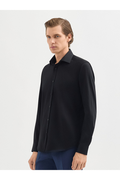 Karaca Erkek Slım Fıt Gömlek-Siyah