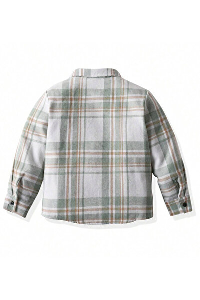 Take Two By Styli Boys Grey Checked Button Front Shirt