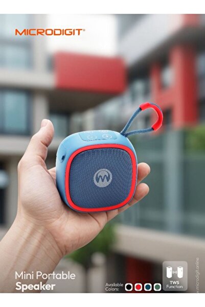 Microdigit Portable Mini Bluetooth Speaker, Powerful 5W Sound, Mini Lightweight Design, Long-lasting Battery, Perfect for Travel and Use