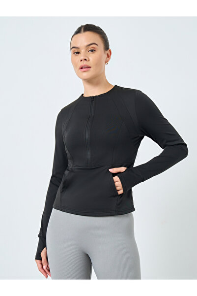 Styli الجزء العلوي بسحاب نصفي مع تفاصيل درز محيطية