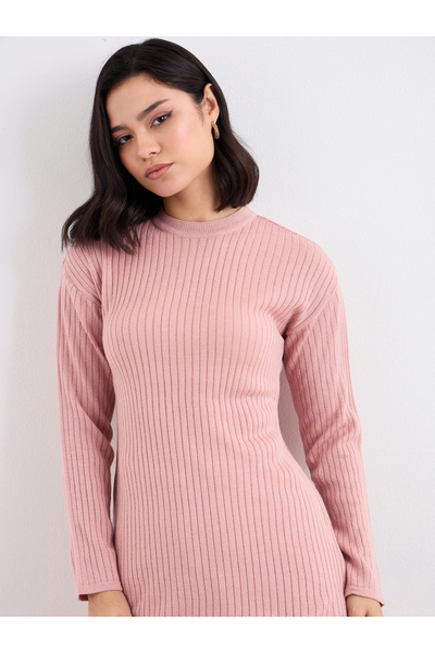 Styli Women Textured Knit Top and Pants Winter Modest Set