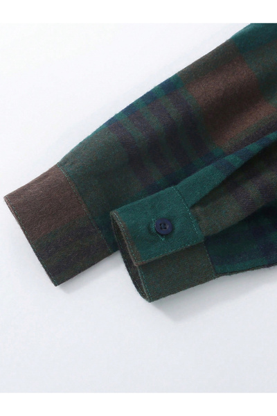 Take Two By Styli Boys Multi Checked Button Front Shirt