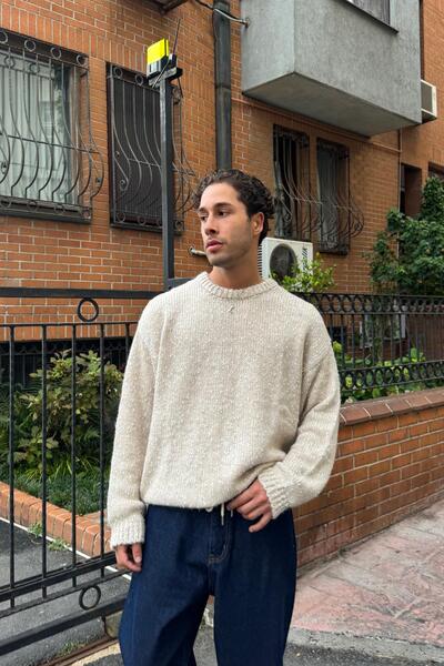 Flaw Wear Πλεκτό πουλόβερ με χρωματική αποχρωματισμένη μετάβαση σε μπεζ